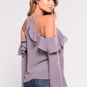 Myah Ruffle top from Fashion Nova (Mind Code)